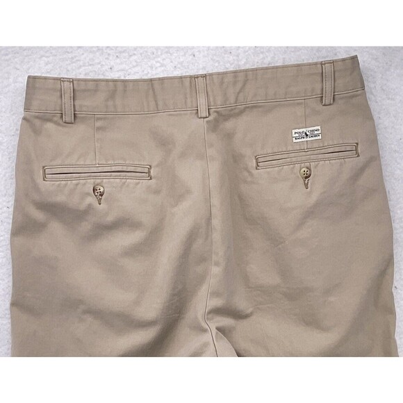 Polo Ralph Lauren Pants Men's 33x30 Khaki Tan Chino Hampton Relaxed Fit Pleated - Picture 5 of 16